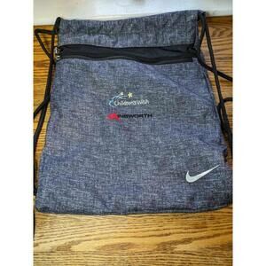 Nike Grey Drawstring Backpack/ Bag Make A Wish Logo
